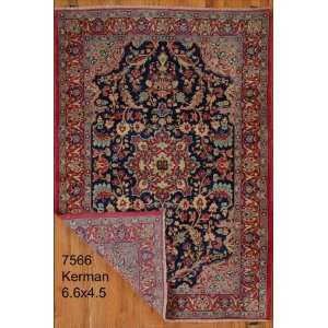    4x6 Hand Knotted Kerman Persian Rug   45x66