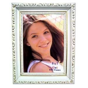  GWI 5x7 PHOTO FRAME Preston White Wood Carved Picture Frame 