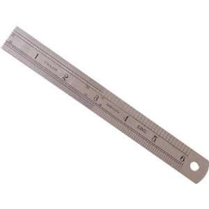  Ethced Metal 6 Ruler with Inch and Decimal Divisions 