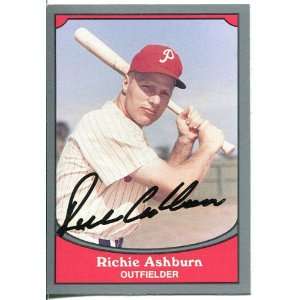  Richie Ashburn Autographed / Signed 1990 Pacific Card 