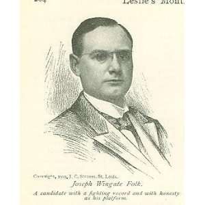 1904 Missouri Governor Candidate Joseph Folk Harry Hawes 