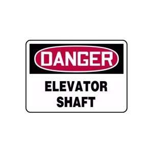  DANGER ELEVATOR SHAFT 10 x 14 Adhesive Vinyl Sign