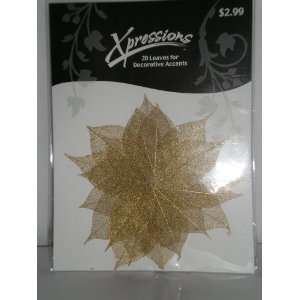  Xpressions 20 Decorative Leaves for Accents   Gold Arts 