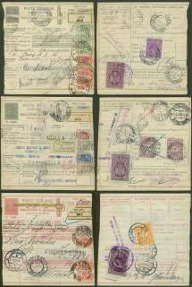 Italy 1931 parcel cards/15 stamps/Yugoslavia Dues  