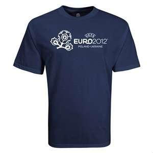  hidden Euro 2012 Official Linear Crest T Shirt (Navy 