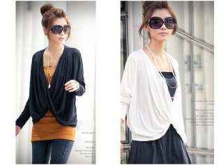 FASHION ON MOON FANCYQUBE CHIC LONG SLEEVE TOP BLOUSE 1301  