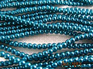 Wholesale Round Glass Faux Pearl Loose Beads 3mm BDD  