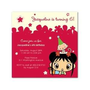  Birthday Party Invitations   Ni Hao, Kai Lan Flower Fun 