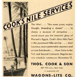 1930 Ad Thos. Cook Wagons Lits Egyptian Nile Cruises   Original Print 