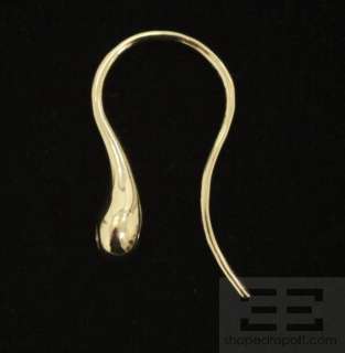 Designer 14K Yellow Gold & .12ct Diamond Teardrop Earrings  