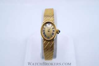 Ladies Lucien Piccard Vintage 14K Gold Wrist Watch Rare  
