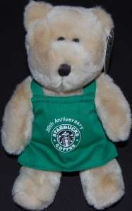   Starbucks Coffee 30th Anniversary Bearista Bear 15th Ed Green Apron