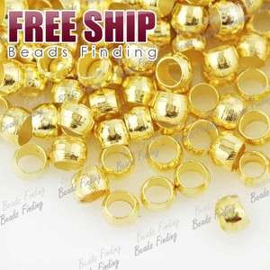 1600pcs brandnew Brass Round fashion Crimp Bead Gold wholesale FREE 