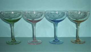 Kate Spade Larabee Dot Pop Mini Champagne Glasses Set of 4 Assorted 
