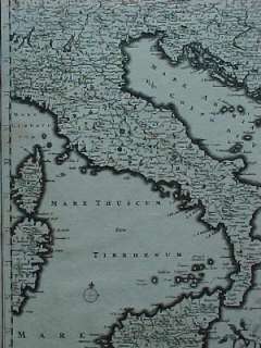 1670 De Wit Danube River Map ITALY GREECE TURKEY BOSNIA  