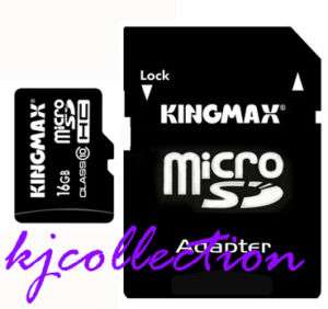 Kingmax 16GB 16G Micro SD SDHC Card+SD Adapter Class 10  