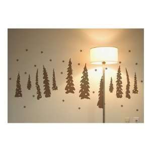  Spot Trees under the Snow Wall Decal Color White