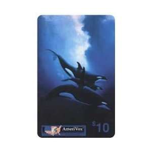 Collectible Phone Card $10 Wyland Whales Series Orca Trio Whales 