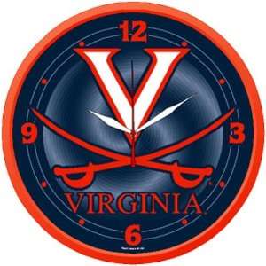  Virginia Cavaliers NCAA Round Wall Clock Sports 