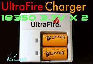 UltraFire Charger+2x3.7V 18350 Rechargeable Batteries  