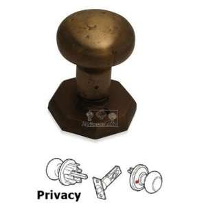     privacy round knob with octagon plate in golde