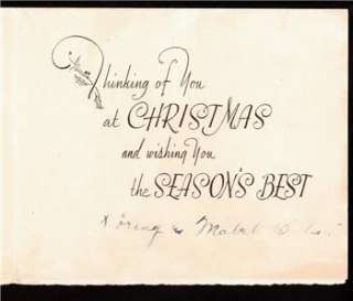 folding 1945 reprint of first published christmas card in 1842  