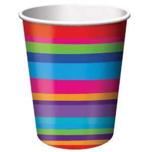   By Creative Converting Colorful Stripes 9 oz. Cups 