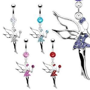   Pave Fairy Dangle   14G   3/8 Bar Length   Sold Individually Jewelry