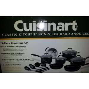Cuisinart Classic Kitchen Non stick Hard Anodized 15 Pc. Set Cookware 