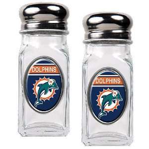  Miami Dolphins NFL Salt and Pepper Shaker Set with Crystal 