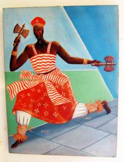Yoruba Shango CHANGO Xango painting Santeria  