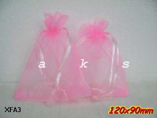 Sheer Pink Premium Organza Wedding Favour Gift Bags  