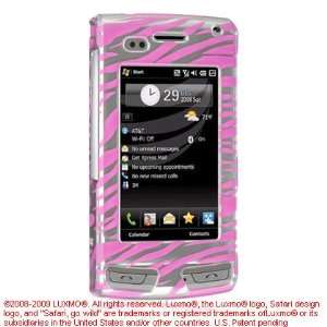  Hot Pink and Silver Zebra Animal Skin Design Snap On Cover 