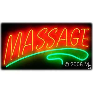 Neon Sign   Massage   Extra Large 20 x Grocery & Gourmet Food