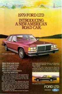 1979 Ford LTD Landau, 2 Dr & 4 Door Sedan ~ 6 1/2x10 ad  