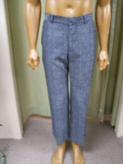 Versace mens grey print wool pants vintage 1980s 33  