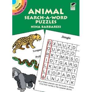    Dover Publications Animal Search A Word Puzzles Book Toys & Games