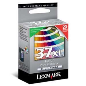 Lexmark No.37xl High Yield Tri color Ink Cartridge   Inkjet   500 Page 