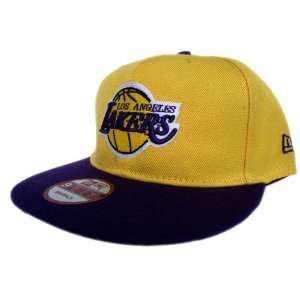  Lakers New Era 9Fifty Snapback Hat Purple Yellow Sports 