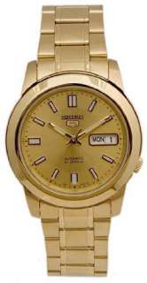 Seiko 5 SNKK20 Gold Tone Stainless Steel Automatic Watch. Perfect For 
