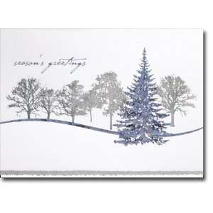 Birchcraft Studios 9087 Shiny Trees   Silver Deckle Edge White Lining 