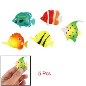  Como 5 Pcs Colorful Plastic Floating Fishes for Fish Tank 