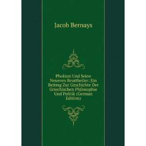   Philosophie Und Politik (German Edition) Jacob Bernays Books