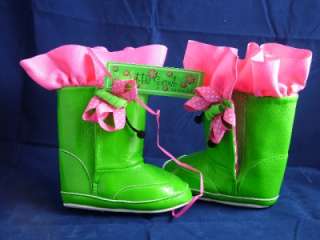 Mud Pie Girls Little Sprout Rain Boots 12 18 months NWT Size 5  