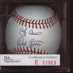  Dale Berra Autographed Ball   Yogi & JSA   Autographed 