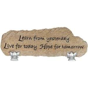  Learn, Live, Hope Heart Note Stone 13213
