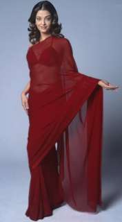 Chiffon Party Wear Saree Sari Belly Dance Fabric Drape  