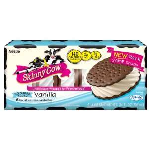   Vanilla Ice Cream Sandwich, Pack of 6, 4 oz (Frozen)  Fresh