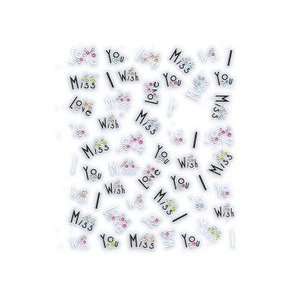  Words I Love/Miss/Wish You Embellished Nail Stickers 