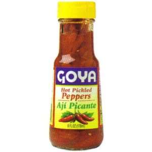 Goya Red Hot Pickled Peppers   Aji Picante 3 oz  Grocery 